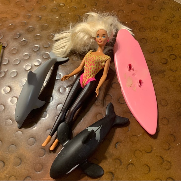 Mattel Vintage 1996 Ocean Friend's Scuba Diver Barbie Doll Baby Keiko - Picture 1 of 8